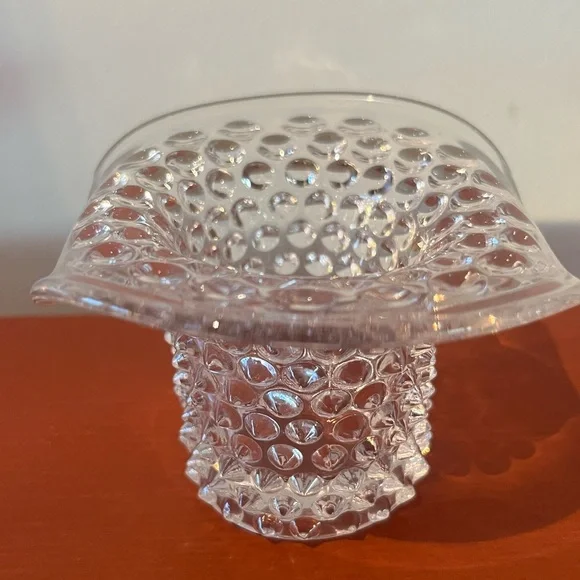 Vintage Fenton Clear Glass Spike Design Top Hat 1960’s 2.5"H X 4" - Picture 6 of 15